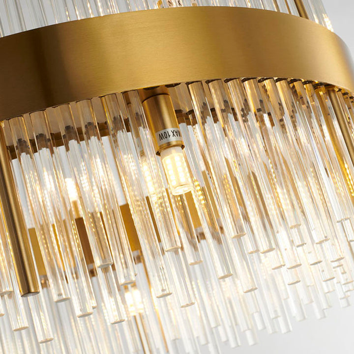 Halo Frame Chandelier with Clear Glass Rods by Bethel - view 28