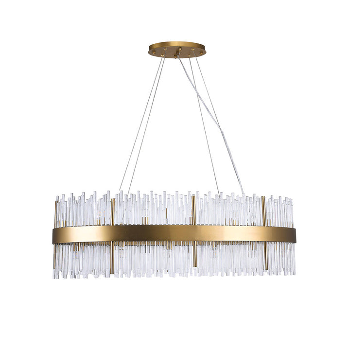 Halo Frame Chandelier with Clear Glass Rods by Bethel - view 54