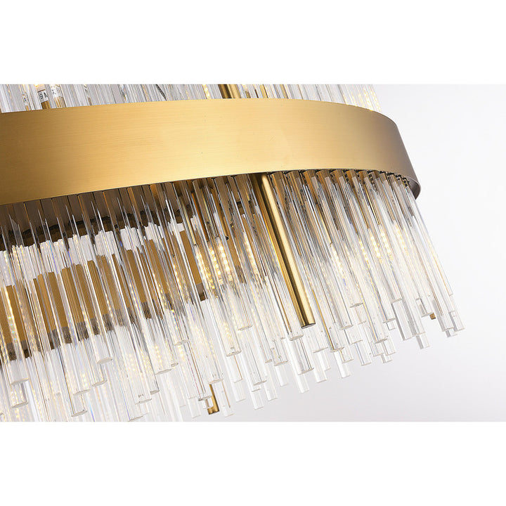 Halo Frame Chandelier with Clear Glass Rods by Bethel - view 55