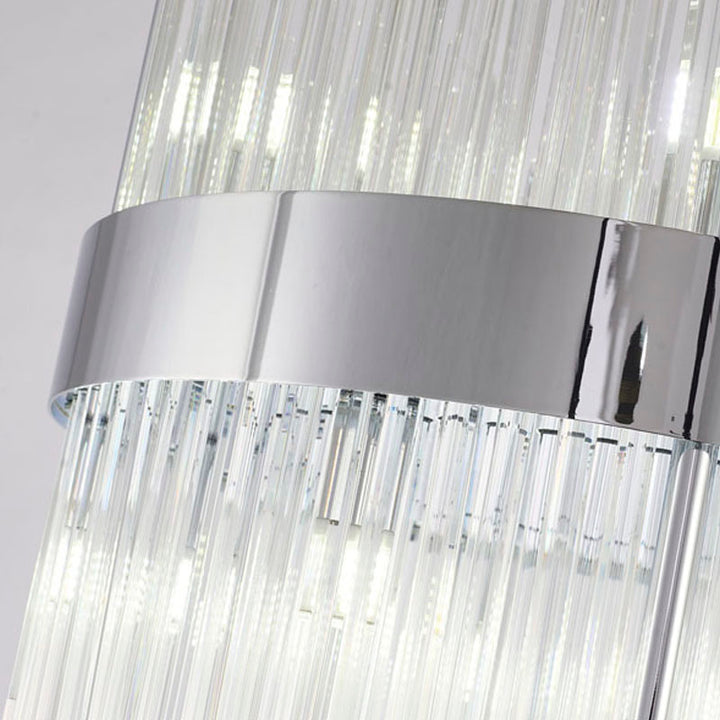 Halo Frame Chandelier with Clear Glass Rods by Bethel - view 5