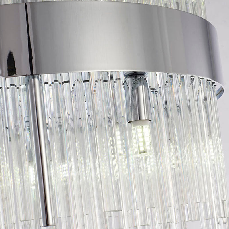 Halo Frame Chandelier with Clear Glass Rods by Bethel - view 6