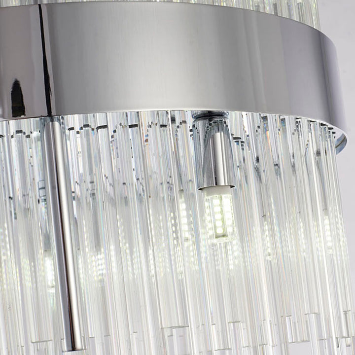 Halo Frame Chandelier with Clear Glass Rods by Bethel - view 6