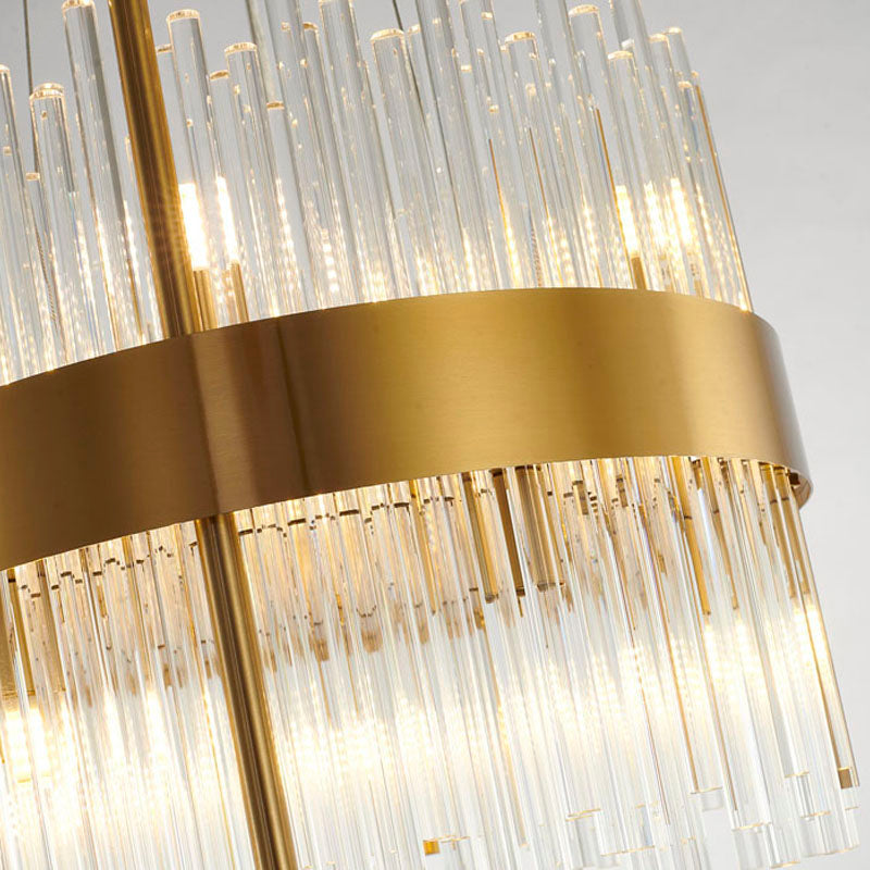 Halo Frame Chandelier with Clear Glass Rods by Bethel - view 11