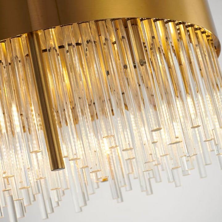Halo Frame Chandelier with Clear Glass Rods by Bethel - view 13