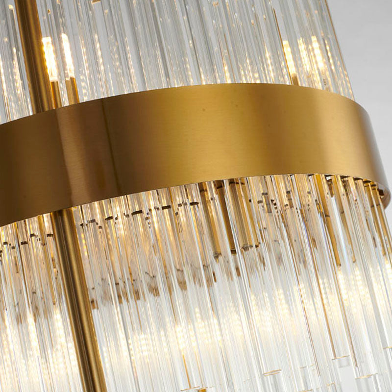 Halo Frame Chandelier with Clear Glass Rods by Bethel - view 14