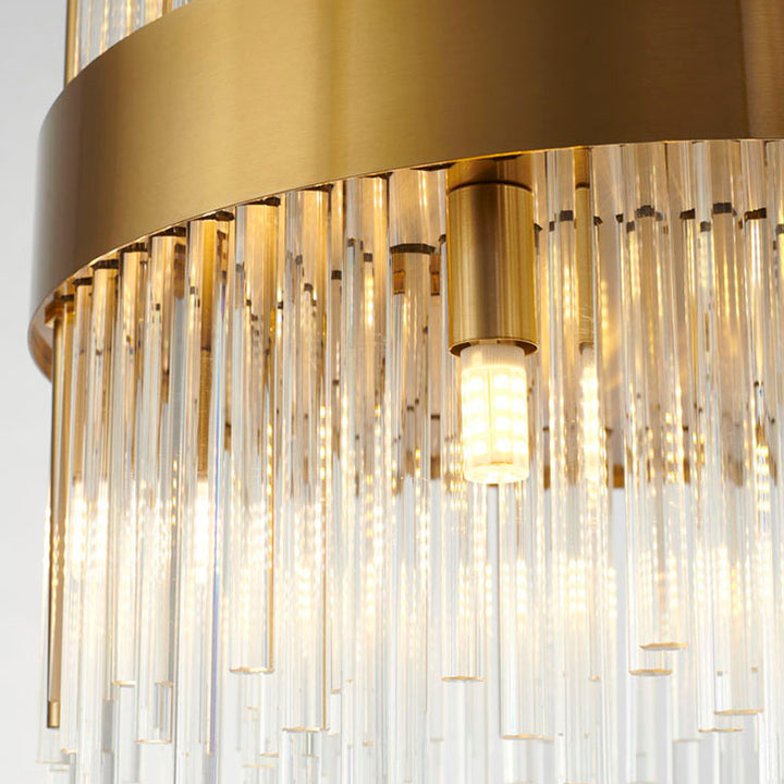 Halo Frame Chandelier with Clear Glass Rods by Bethel - view 15
