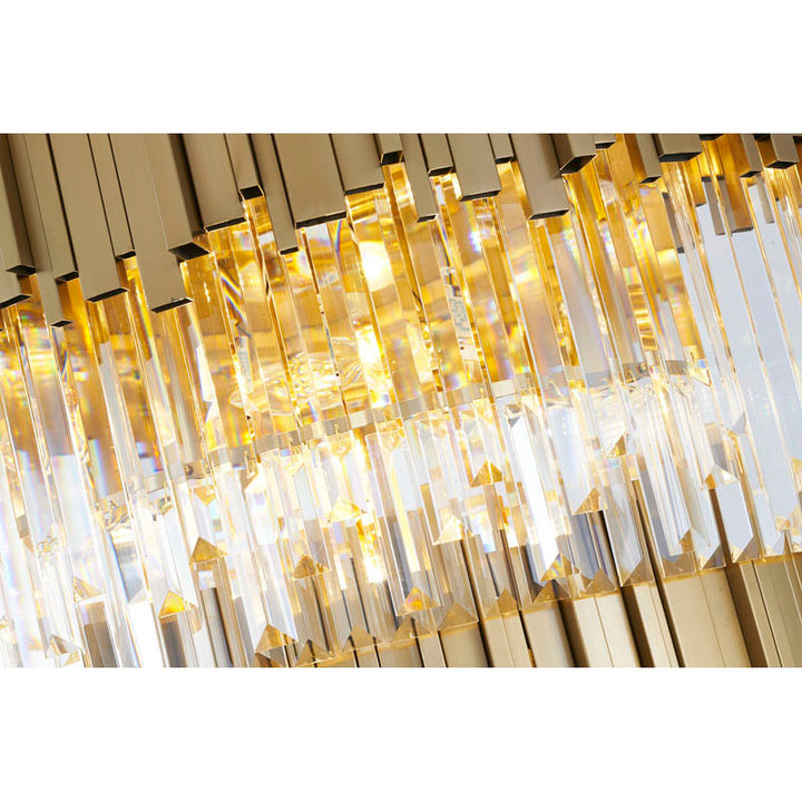 Five Tier Frame Chandelier with Clear Hanging Crystals (MU66) by Bethel - view 14