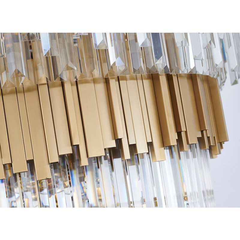 Five Tier Frame Chandelier with Clear Hanging Crystals (MU66) by Bethel - view 17