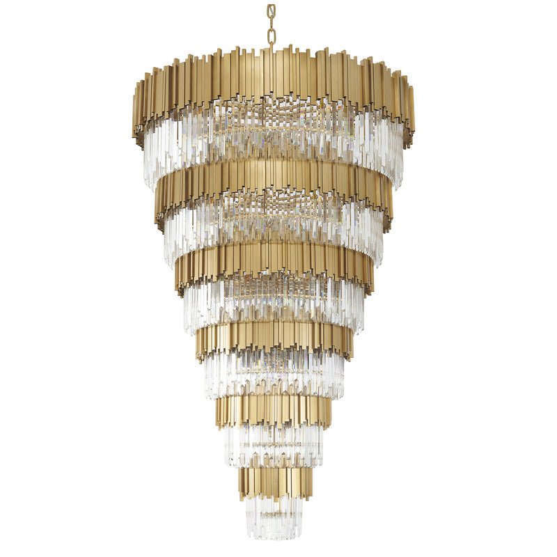 Five Tier Frame Chandelier with Clear Hanging Crystals (MU66) by Bethel - view 31