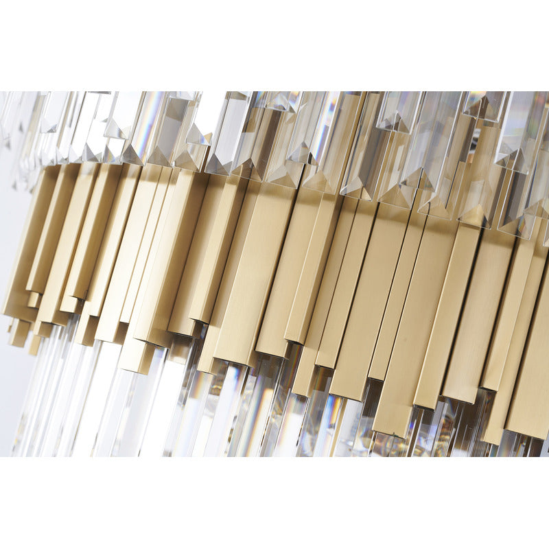 Five Tier Frame Chandelier with Clear Hanging Crystals (MU66) by Bethel - view 34