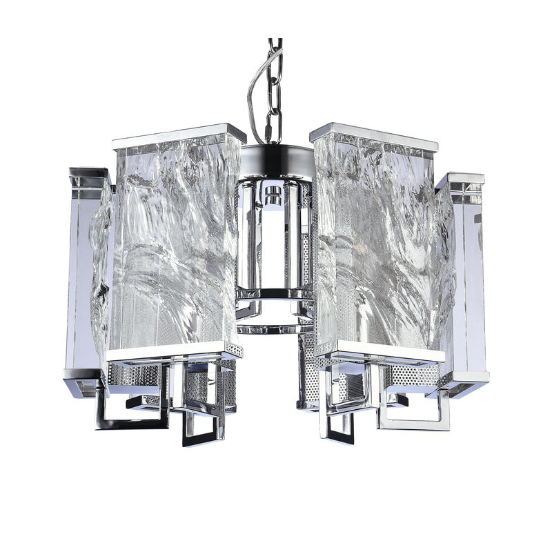Frame Chandelier with Clear Distorted Crystal Plaques by Bethel - view 11