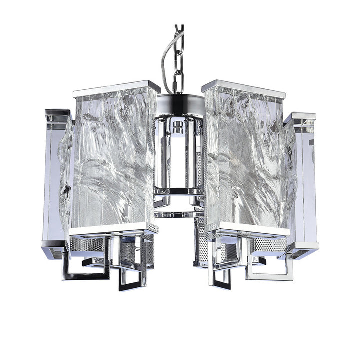 Frame Chandelier with Clear Distorted Crystal Plaques by Bethel - view 11