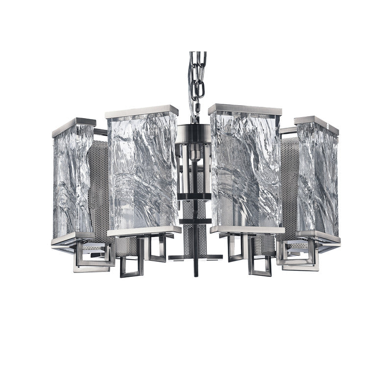 Frame Chandelier with Clear Distorted Crystal Plaques by Bethel - view 23