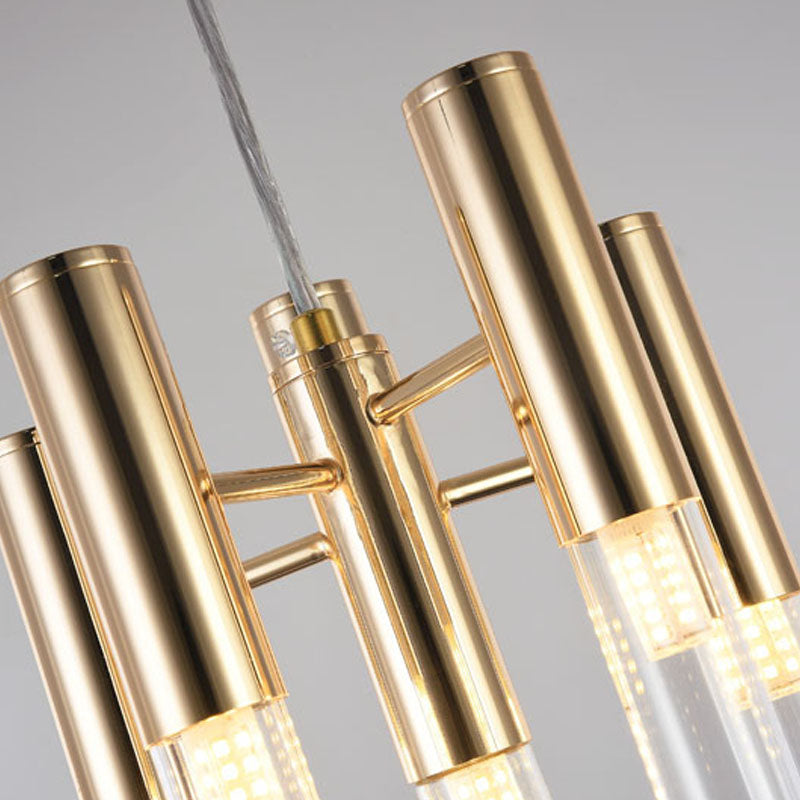 Frame Single Pendant Light with Clear Glass Tubes by Bethel - view 8
