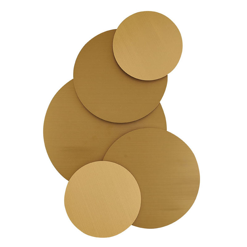 Brass LED Wall Sconce with Round Stacked Plates by Bethel - view 2