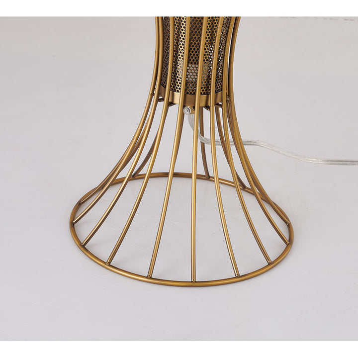 Metal Frame Table Lamp with Clear Crystal Ball by Bethel - view 6