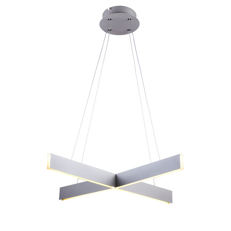 Metal and Acrylic "x" Shaped LED Light Fixture