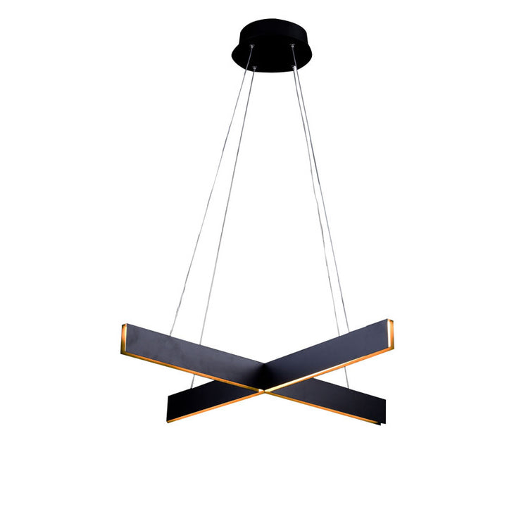 Metal and Acrylic "x" Shaped LED Light Fixture