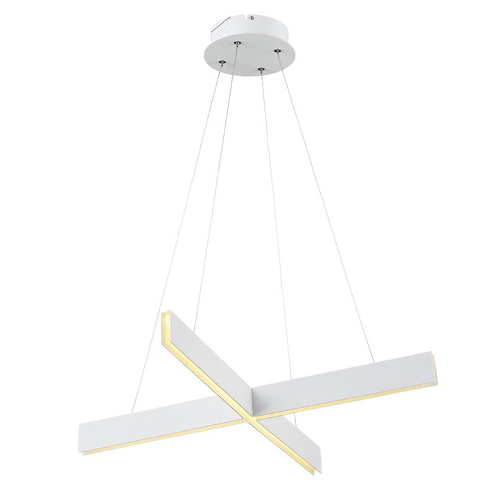 Metal and Acrylic "x" Shaped LED Light Fixture