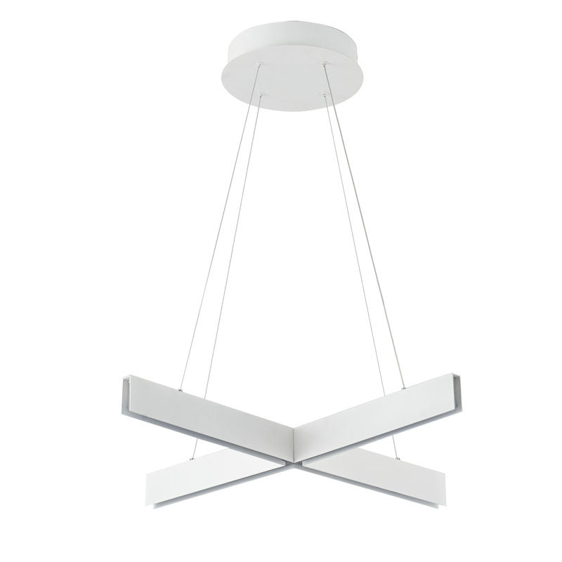 Metal and Acrylic "x" Shaped LED Light Fixture