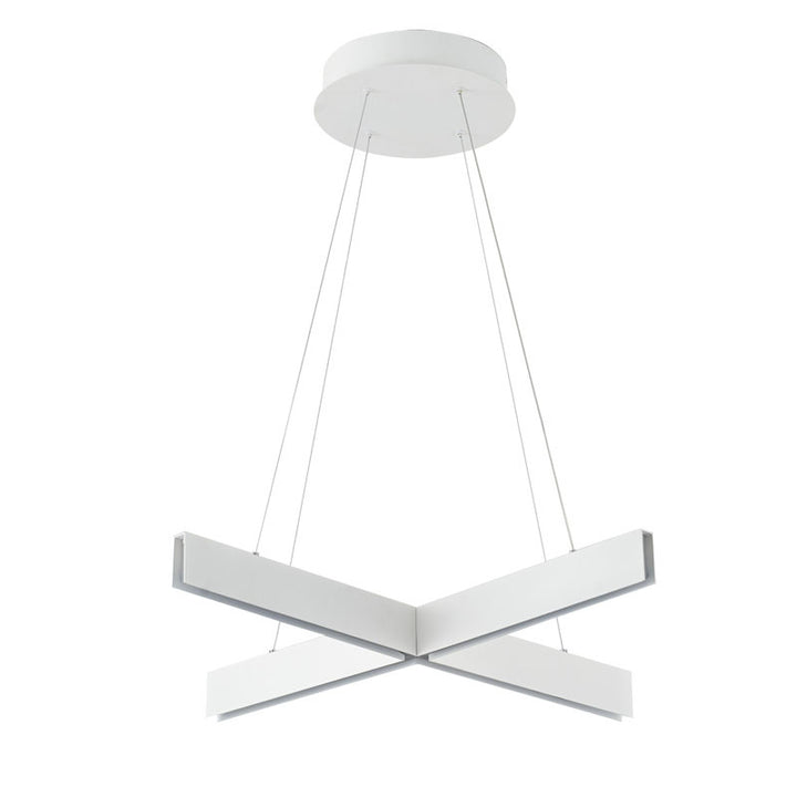 Metal and Acrylic "x" Shaped LED Light Fixture