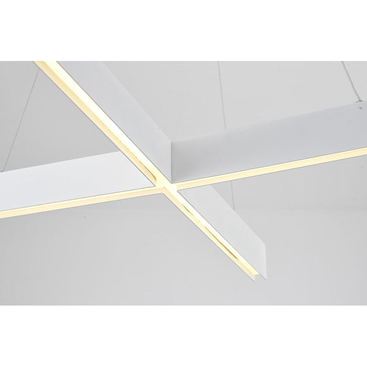 Metal and Acrylic "x" Shaped LED Light Fixture