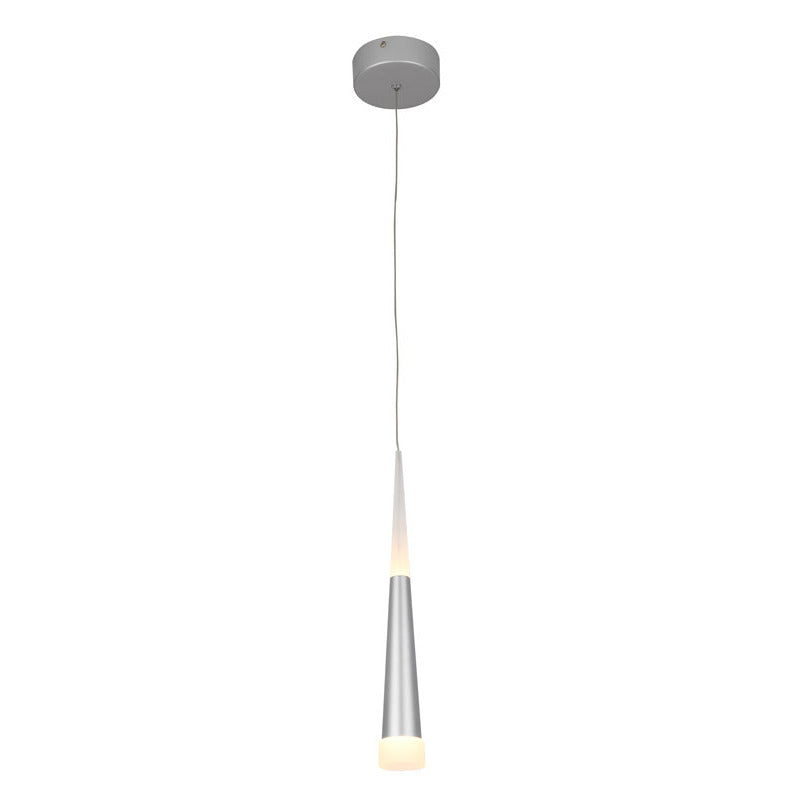 Sand Silver LED Single Pendant Light by Bethel