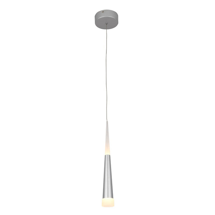 Sand Silver LED Single Pendant Light by Bethel