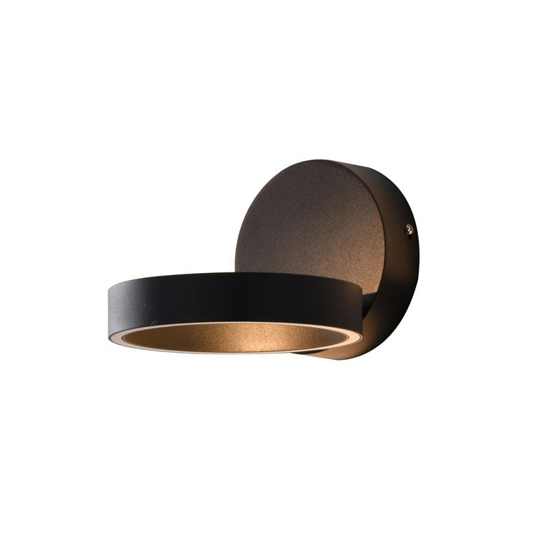 Sand Black Frame LED Wall Sconce with Ring Head by Bethel