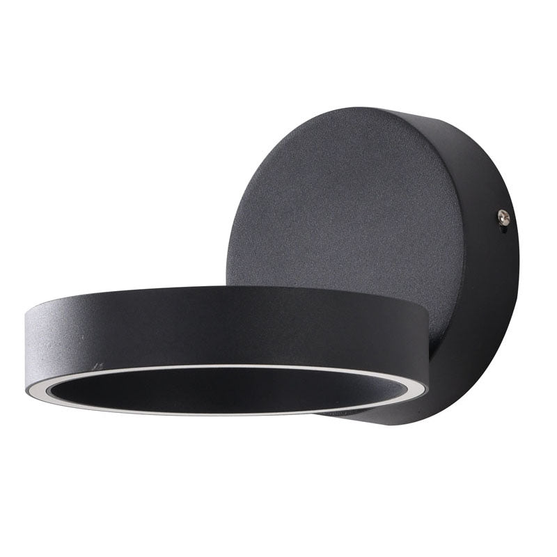 Sand Black Frame LED Wall Sconce with Ring Head by Bethel - view 2