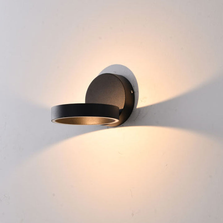 Sand Black Frame LED Wall Sconce with Ring Head by Bethel - view 4