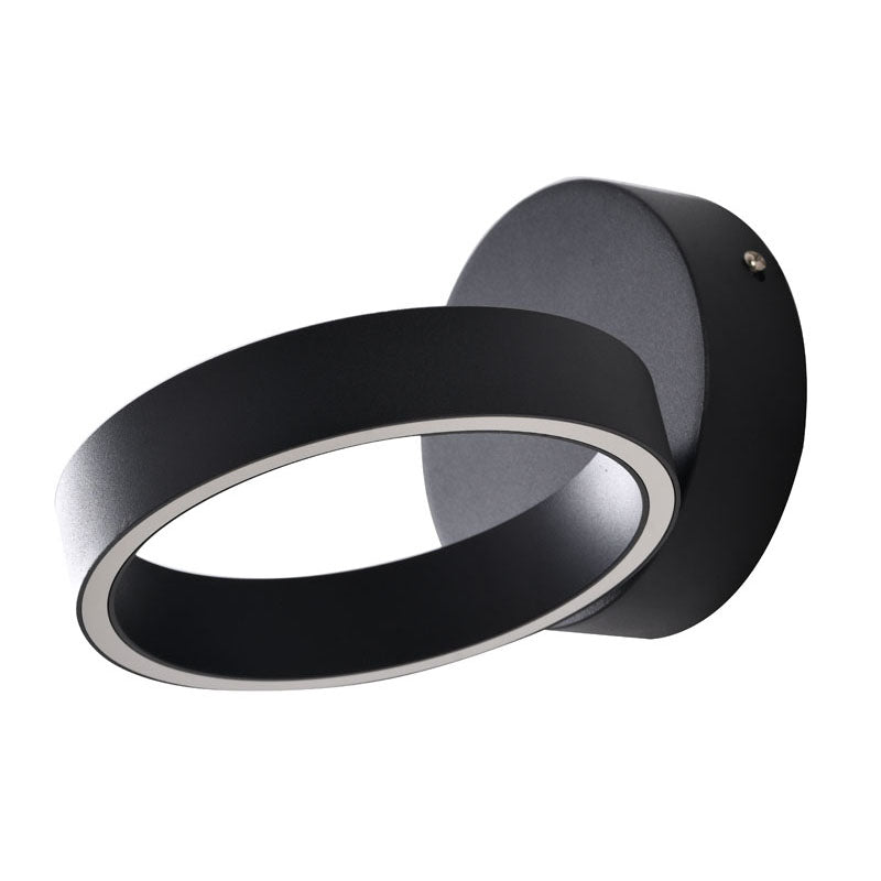 Sand Black Frame LED Wall Sconce with Ring Head by Bethel - view 6