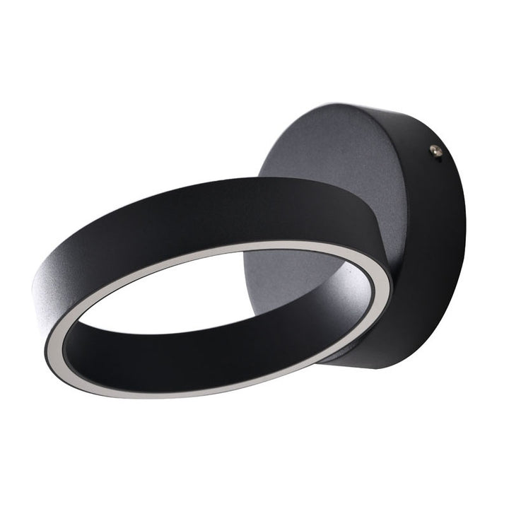 Sand Black Frame LED Wall Sconce with Ring Head by Bethel - view 6