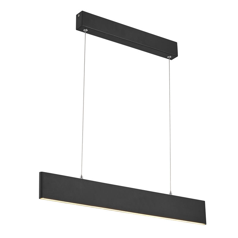 Matte Black Thin Rectangular Frame Ceiling Fixture with Down Lighting by Bethel