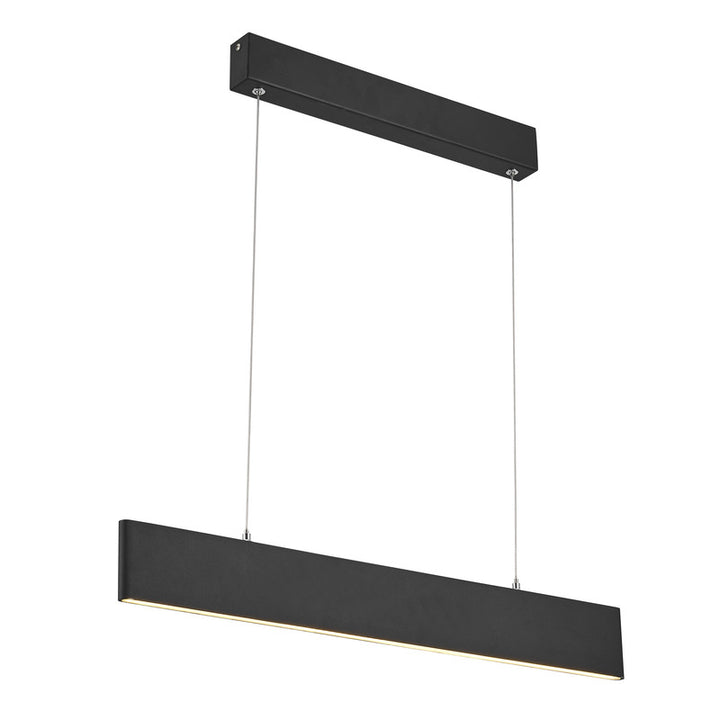 Matte Black Thin Rectangular Frame Ceiling Fixture with Down Lighting by Bethel