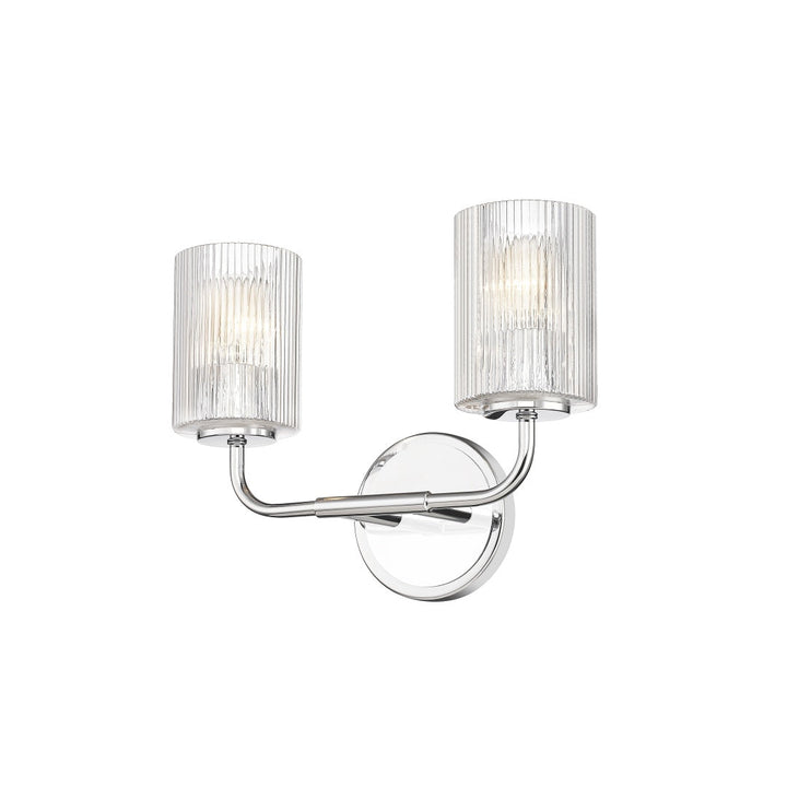 Dragos Multiple Light Vanity with Reeded Clear Glass - Polished Chrome