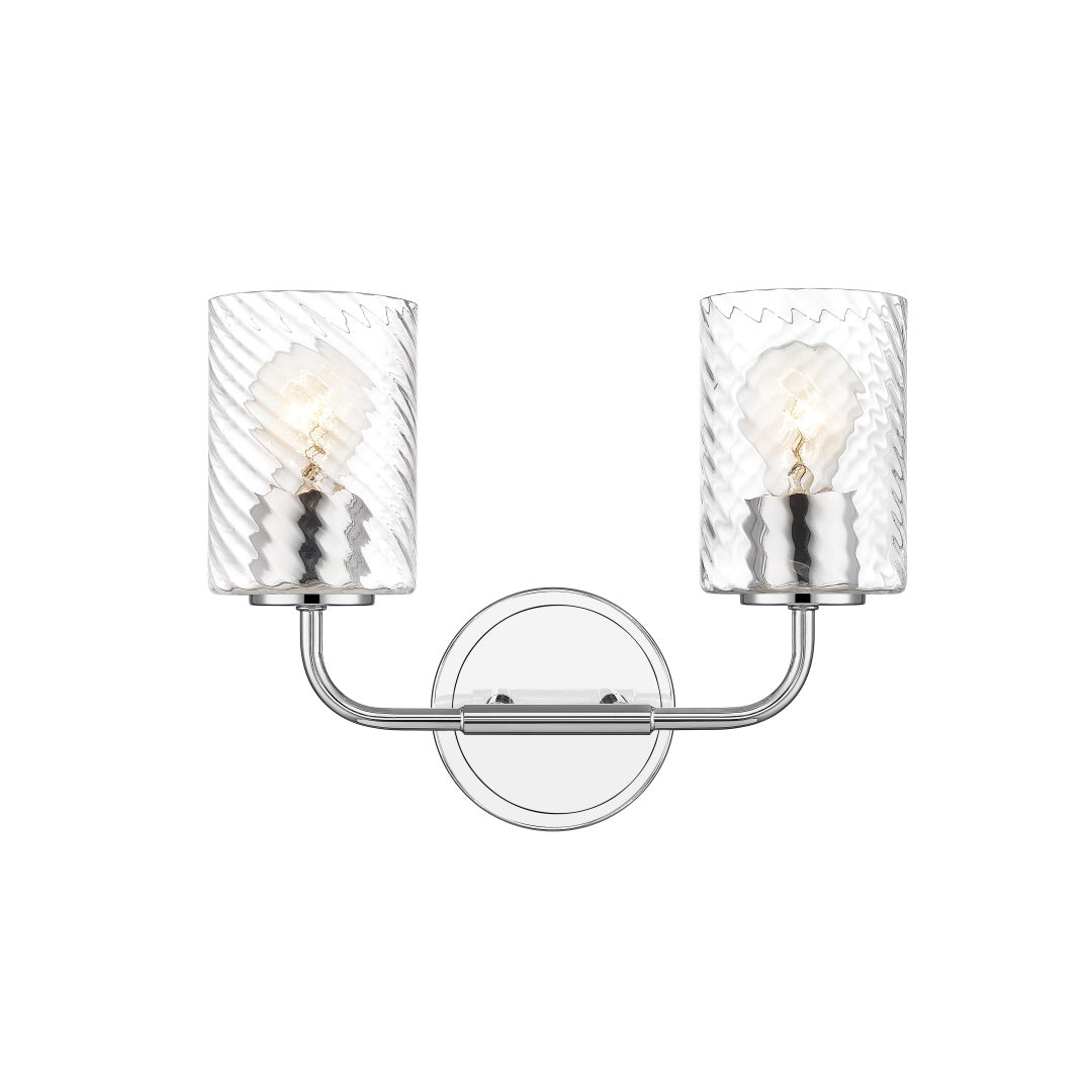 Nonni Multiple Light Vanity with Swirl Clear Glass - Polished Chrome