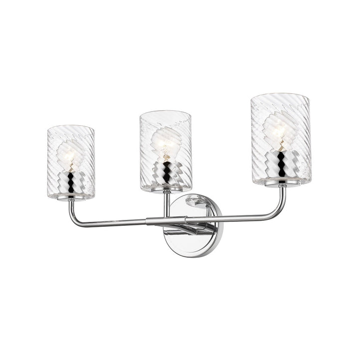 Nonni Multiple Light Vanity with Swirl Clear Glass - Polished Chrome