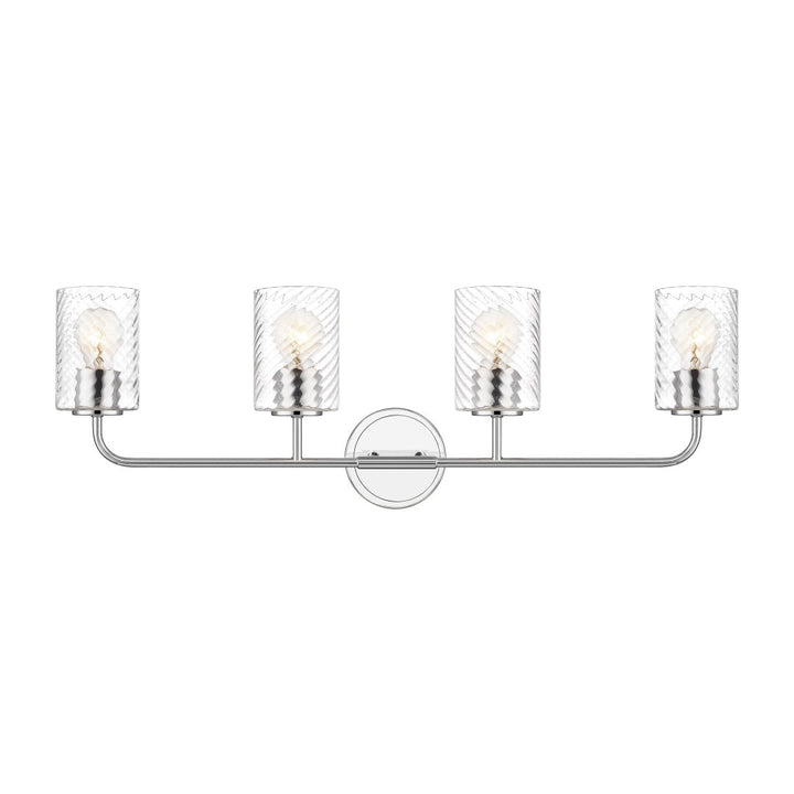 Nonni Multiple Light Vanity with Swirl Clear Glass - Polished Chrome