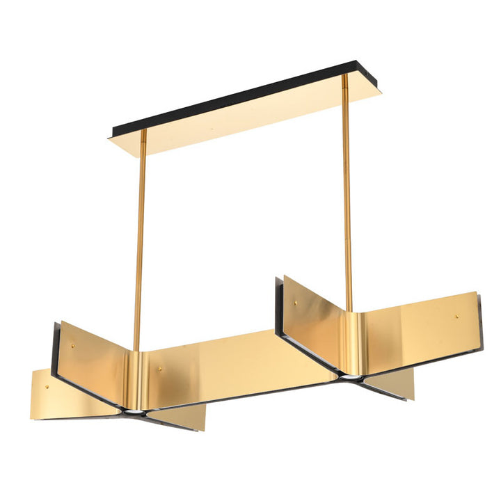 Plated Double Cross LED Chandelier by Bethel - view 2