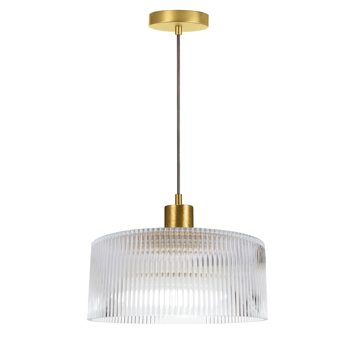 Nadine 1 Light Pendant in Aged Brass by Dainolite
