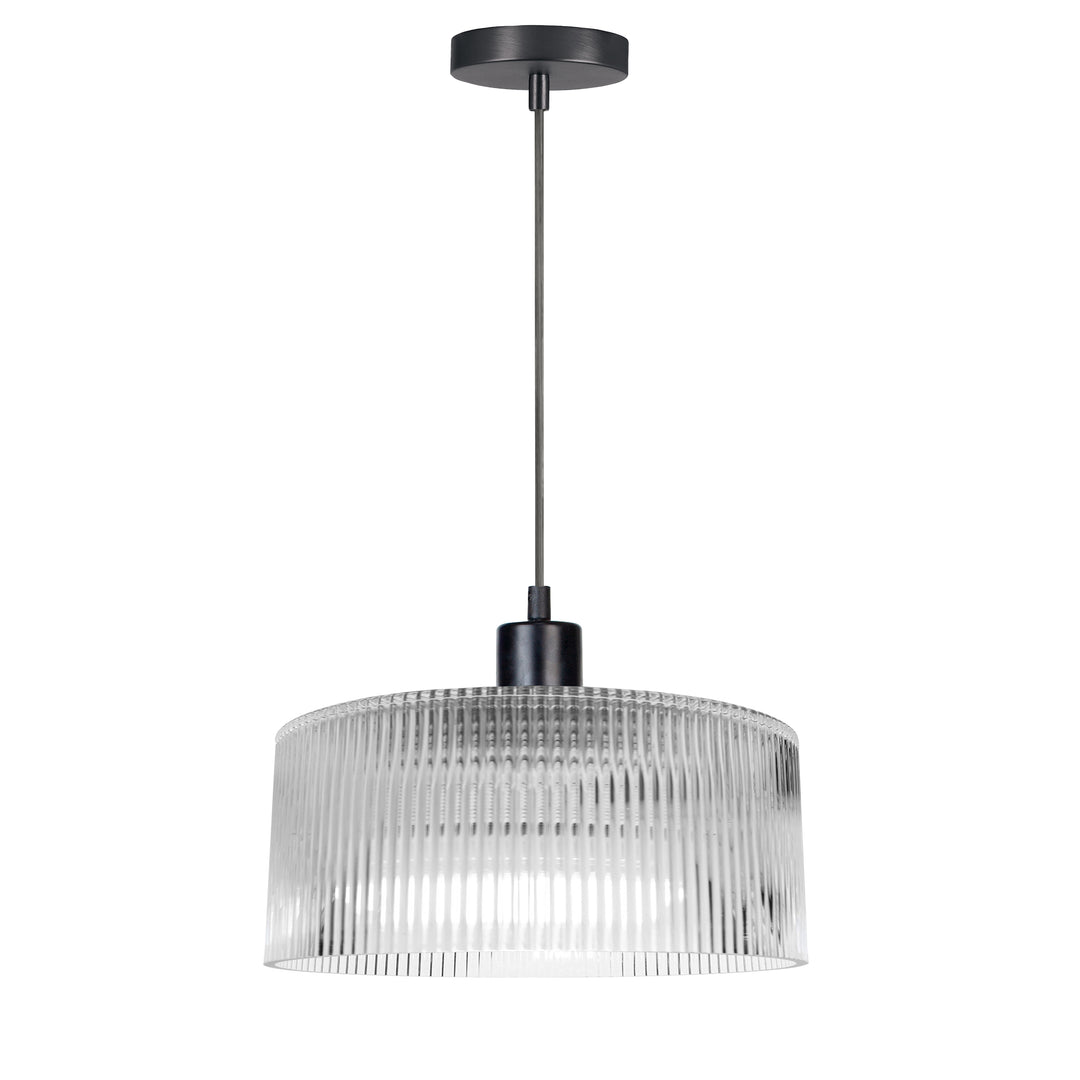 Nadine 1 Light Pendant in Matte Black by Dainolite
