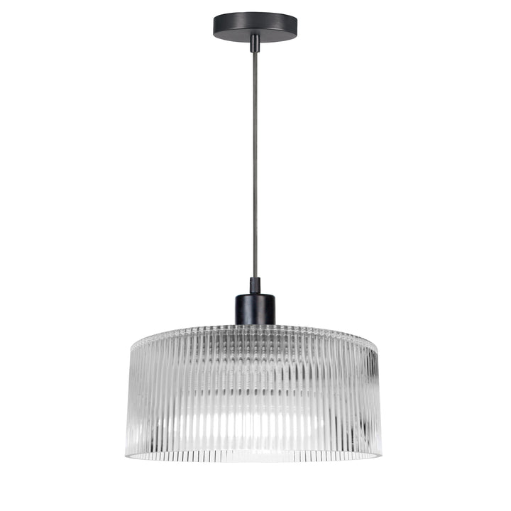 Nadine 1 Light Pendant in Matte Black by Dainolite