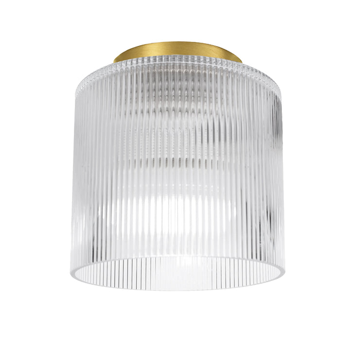Nadine 1 Light Flush Mount (NAD-71FH) in Aged Brass by Dainolite