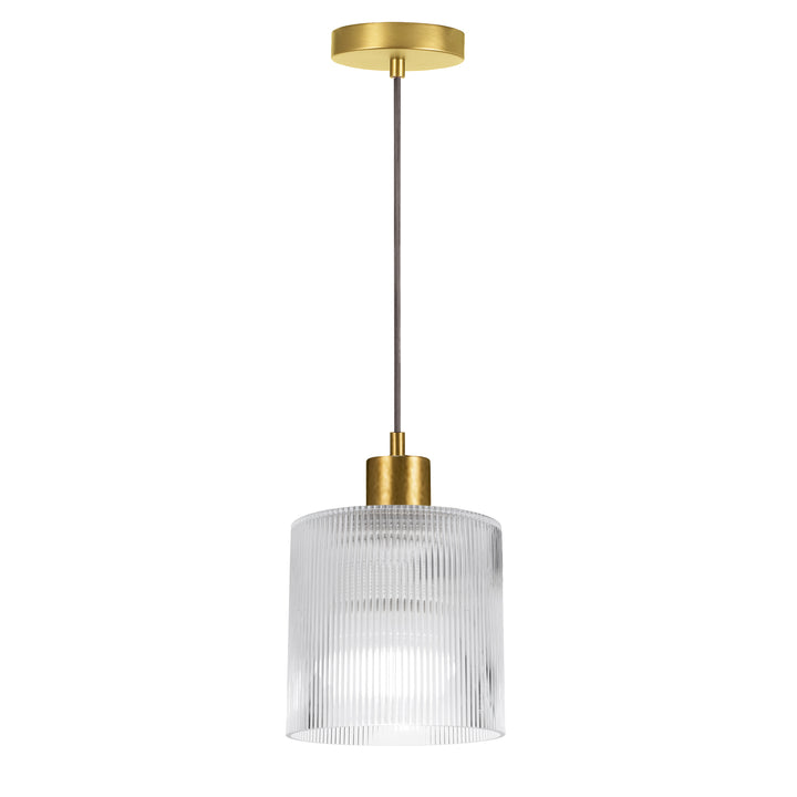 Nadine 1 Light Pendant (NAD-71P) in Aged Brass by Dainolite