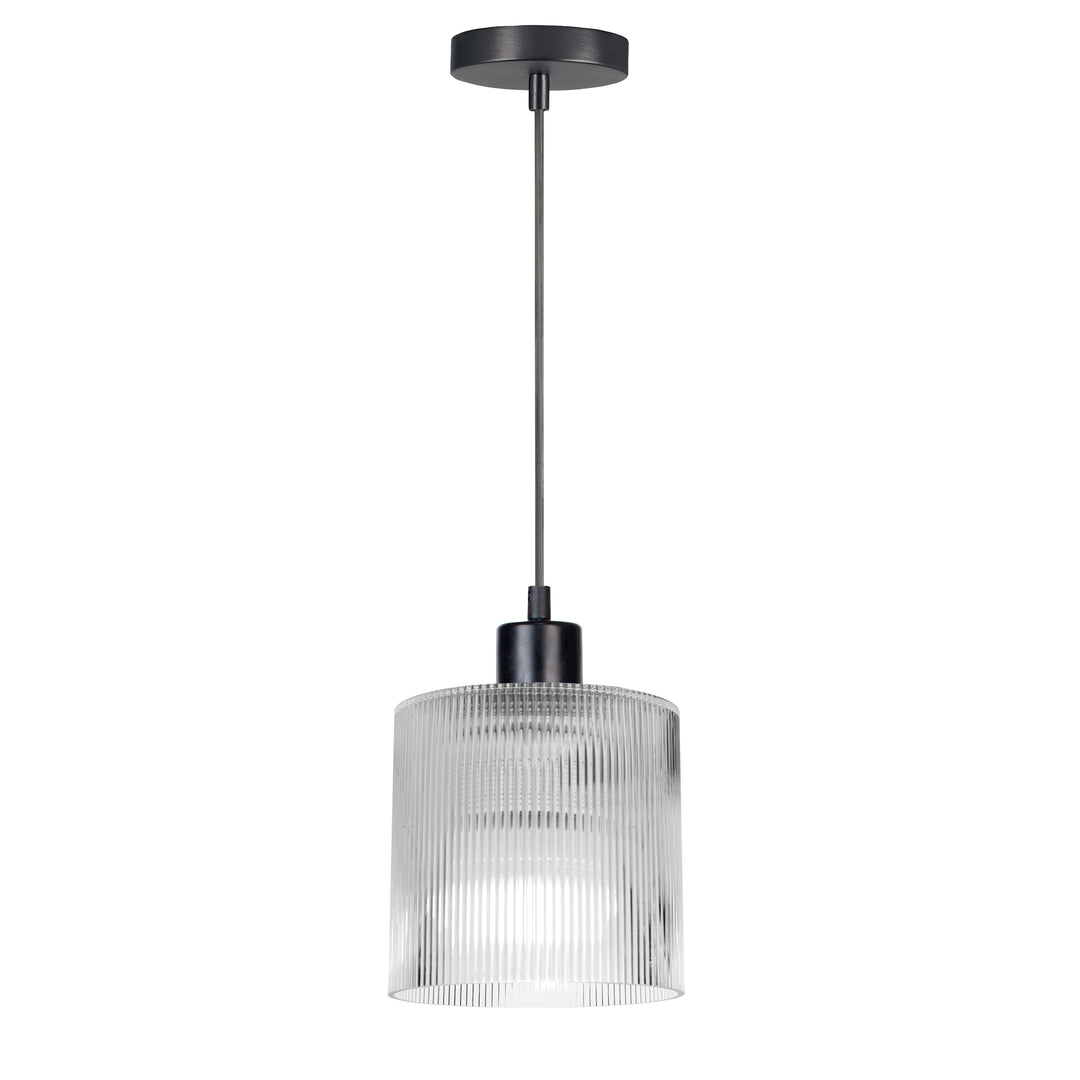 Nadine 1 Light Pendant (NAD-71P) in Matte Black by Dainolite