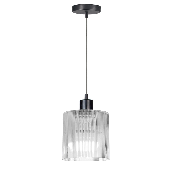 Nadine 1 Light Pendant (NAD-71P) in Matte Black by Dainolite