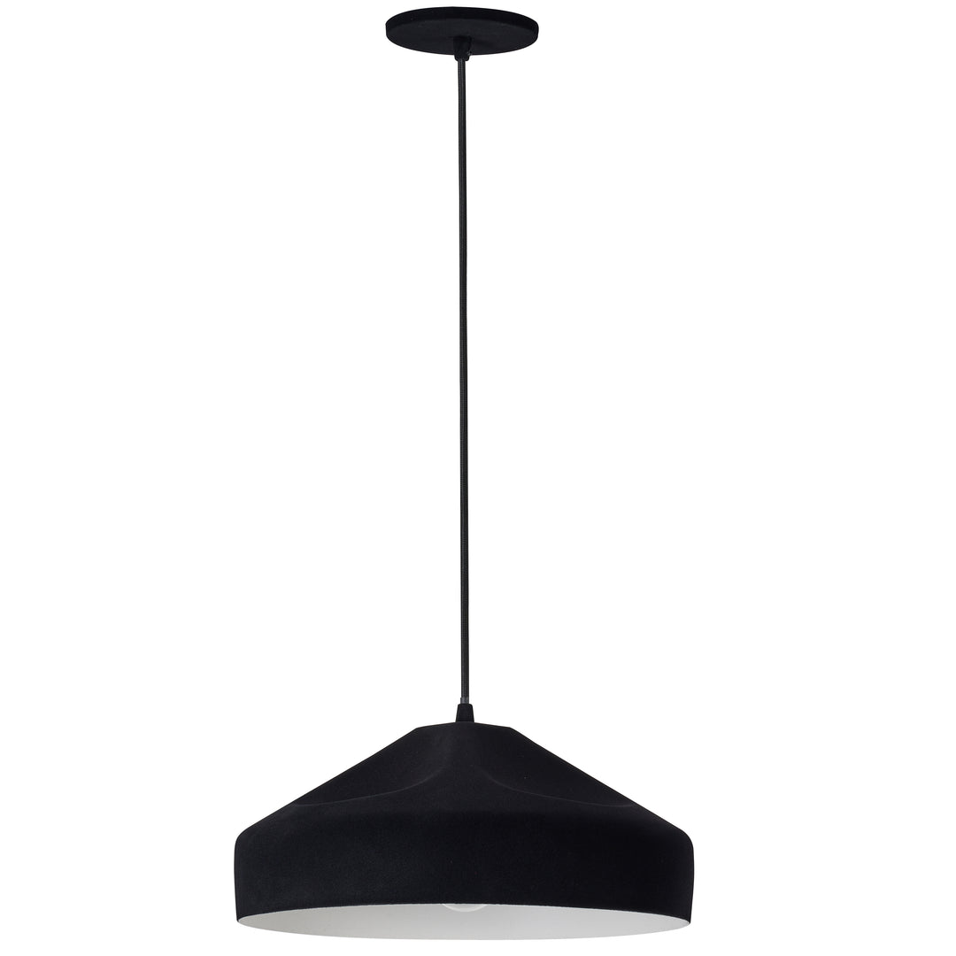 Naomi 1 Light Pendant in Black by Dainolite