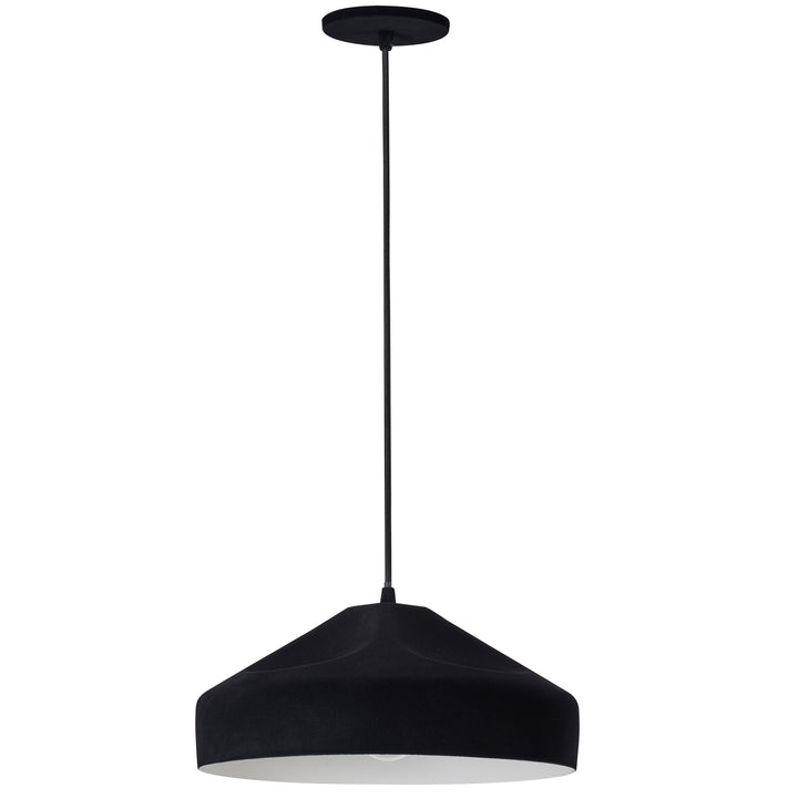 Naomi 1 Light Pendant in Black by Dainolite
