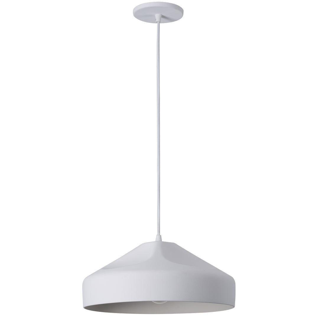 Naomi 1 Light Pendant in White by Dainolite